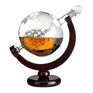 Geschenke 24 Decanter per Vino Cognac, Brandy, Vodka e Whisky Mappamondo, Idee Regalo per Anniversario, Matrimonio, Compleanno, Festa del Papà, Natale