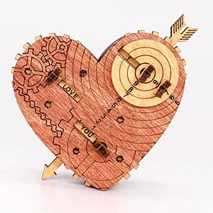 iDventure Tin Woodman's Heart - scatola di gioielli - matrimonio, anniversario, San Valentino - salvadanaio - scatola misteriosa - puzzle 3D in legno - regali originali - puzzle per adulti - cofanetti