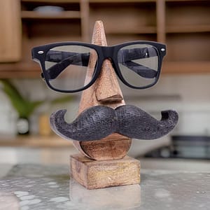 Porta Occhiali in Legno Baffi - Ajuny